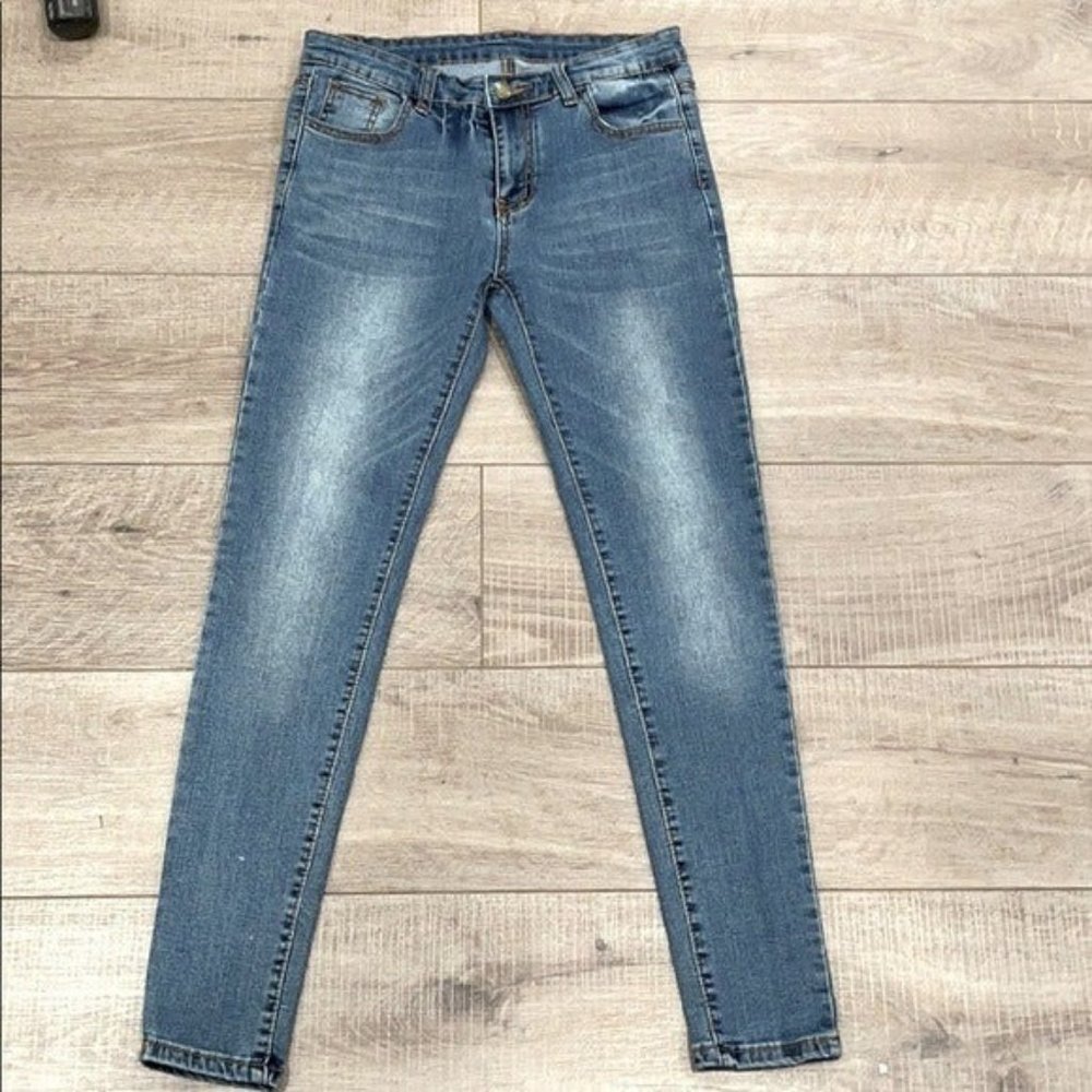Falmer Heritage Juniors Jeans Mid Rise Skinny Blue Size L